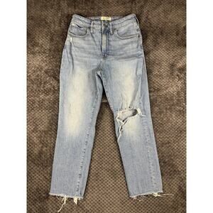 Madewell Women's High Rise Size 28 Blue Denim Distressed